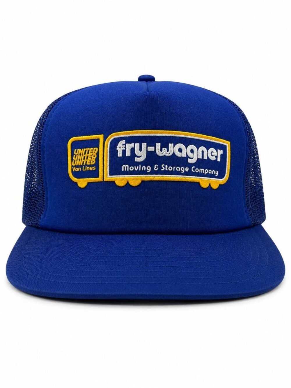 Vintage GBC Mens Trucker Hat Blue Mesh Snapback Fry-Wagner Moving & Storage